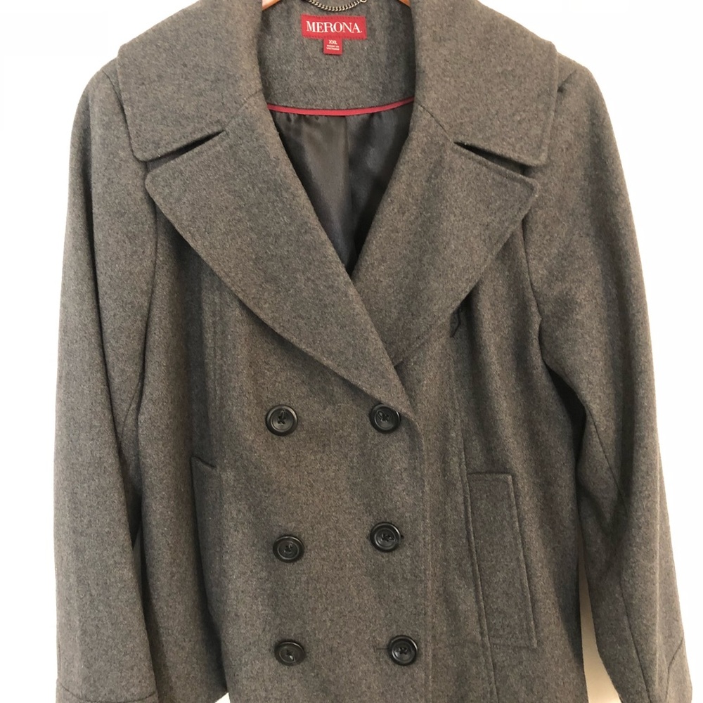 Gray peacoat
